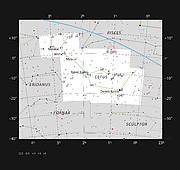 Het dwergstelsel IC 1613 in het sterrenbeeld Walvis