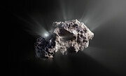 Illustration af overfladen på den interstellare komet 2I/Borisov
