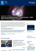 ESO Science Release eso1426 - Best View Yet of Merging Galaxies in Distant Universe — ALMA applies methods of Sherlock Holmes