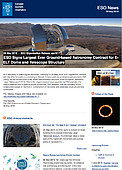 ESO — L'ESO signe le plus gros contrat d'astronomie sol au monde pour le dôme et la structure du télescope de l'E-ELT — Organisation Release eso1617fr-be