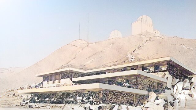 Illustration of the hotel at La Silla