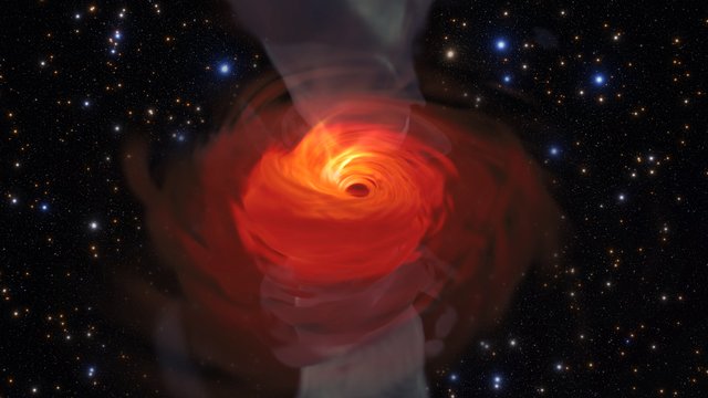 Simulace superhmotné černé díry
