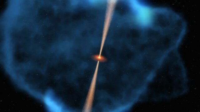 ESOcast 214 Light: Śniadanie czarnej dziury podczas kosmicznego świtu