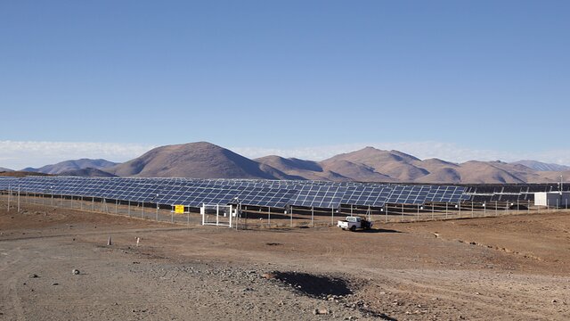 Solar panels at La Silla